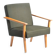 Mid-century armchair in green fabric and beech wood by Jitona, Czechoslovakia 1960s