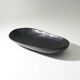 Organic shaped black wooden bowl, 1960s