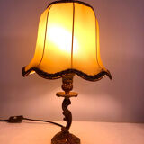 Old table lamp in gilded bronze.