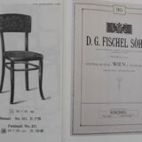2 Fischel chairs circa 1910 sitting art nouveau bistro