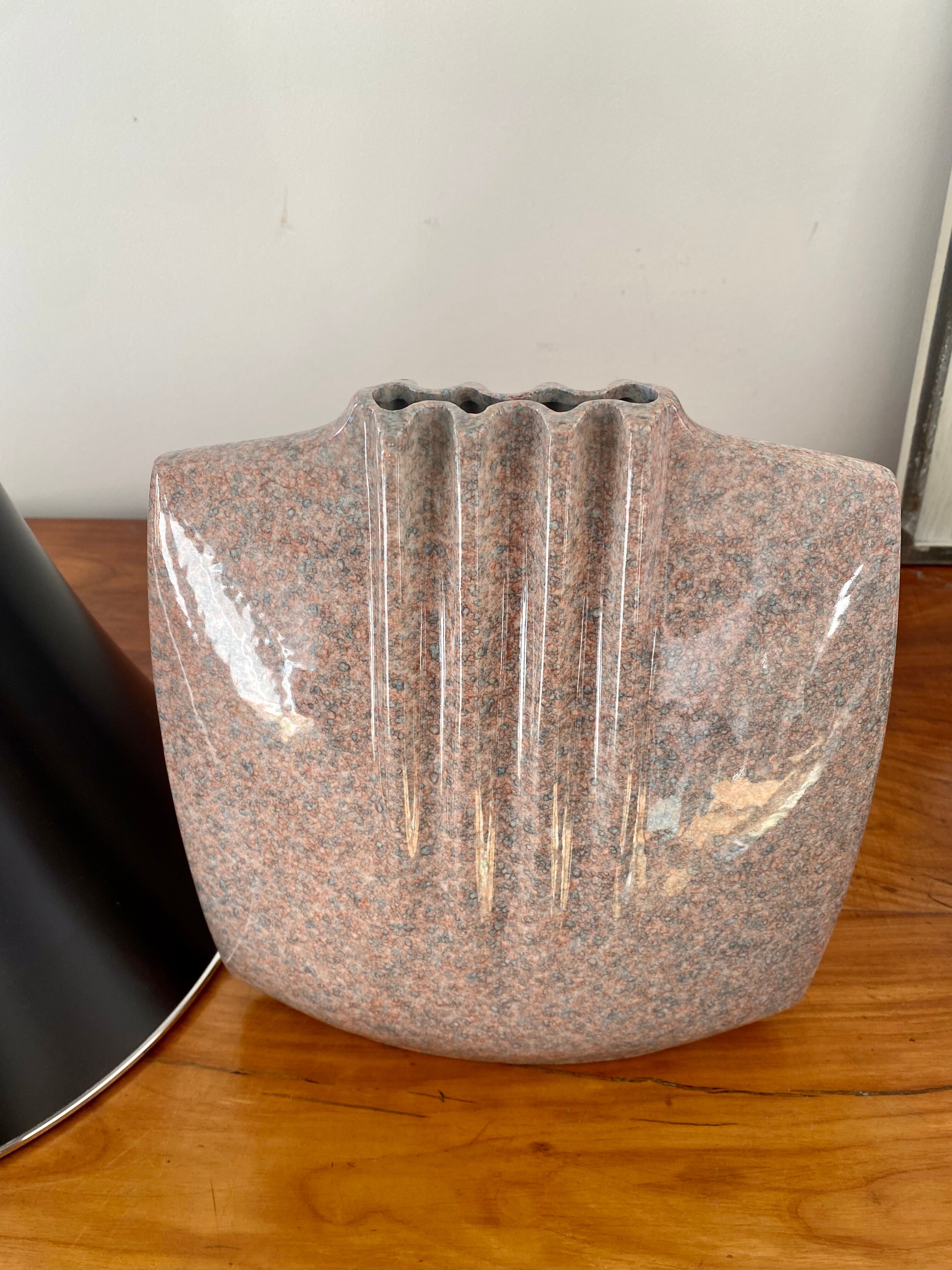 Virebent ceramic vase free form art deco