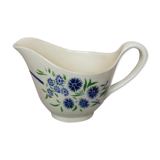 Saucière Badonviller modèle francine fleurs bleues et vertes au pochoir