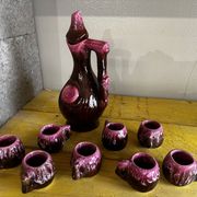 Vallauris Liqueur Service - Carafe and 8 Goblets