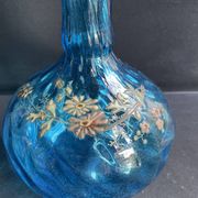 Large enameled blue carafe