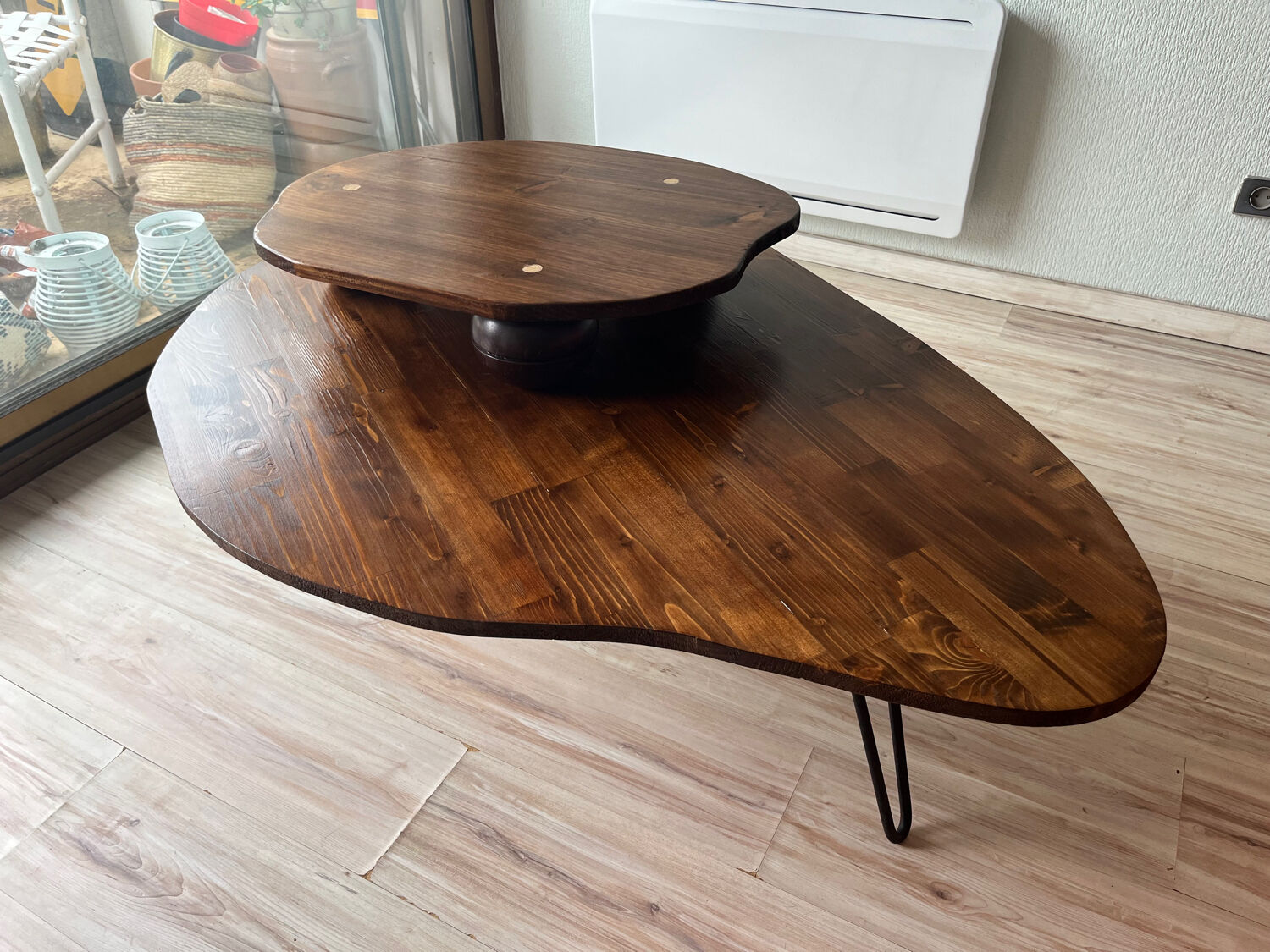 Wooden coffee table