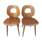 Paire de chaises en bois Baumann vintage