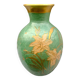 Vintage cloisonné enameled brass vase - 17 cm