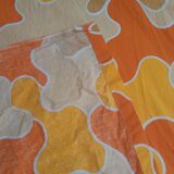Sheet 2 people puzzle orange seventies 70s vintage