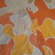 Sheet 2 people puzzle orange seventies 70s vintage