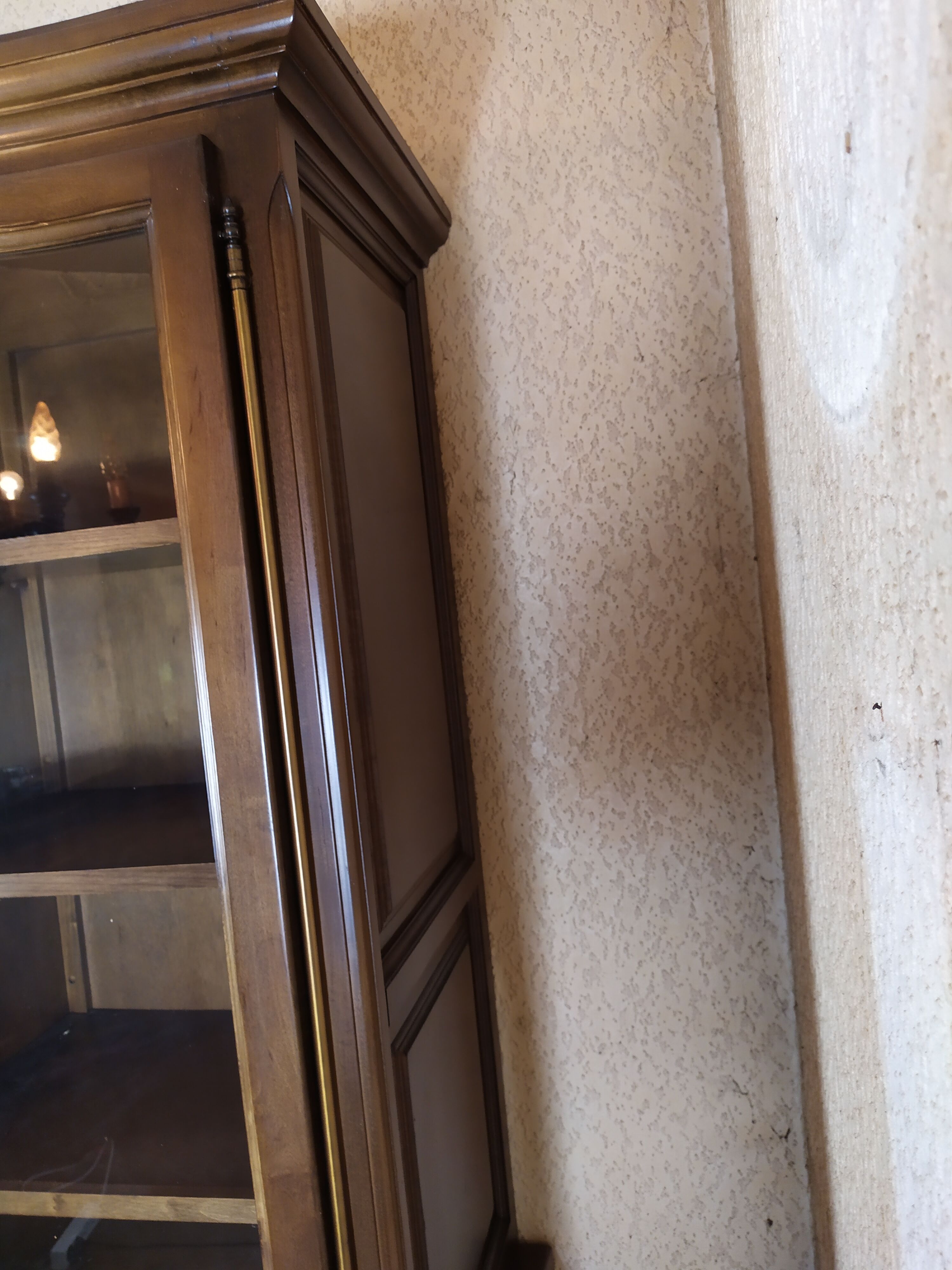 Solid wood library showcase