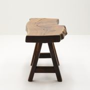 Handmade Oak brutalist table by Mobichalet, Belgium 60s.
