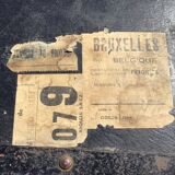 Antique vertical cabin trunk – 109 cm – parchment interior