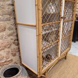 Rattan wardrobe