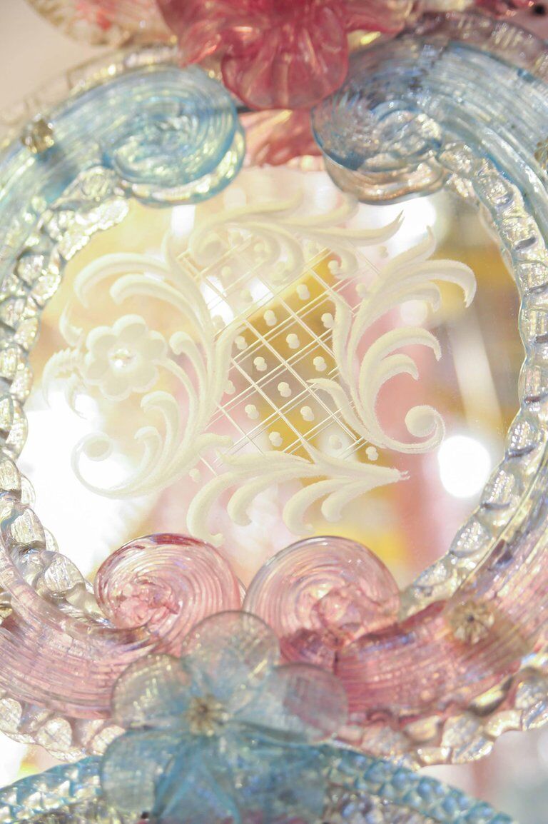 Venetian Italian mirror Barovier Murano from the 1940s.