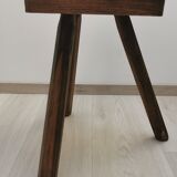 Tabouret bois ancien tripodes