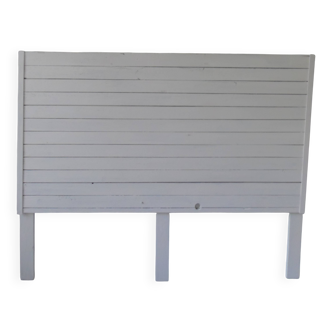 Tête de lit de 160 réalisée avec du bois ancien patiné gris perle.