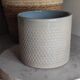 Glazed ceramic flowerpot