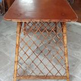 Vintage rattan desk and chair