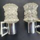 Pair of vintage Italian chrome wall lights by Targetti 1970