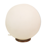 Lampe de table Lune en verre blanc, années 1960