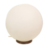 Lampe de table Lune en verre blanc, années 1960