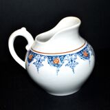 Saint Amand earthenware pitcher with stencil decoration