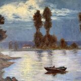 Paintings  "Lakescapes" nocturnal and daytime signed L. Arnoux