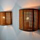 Pair of rattan wall lamps, France, 1960