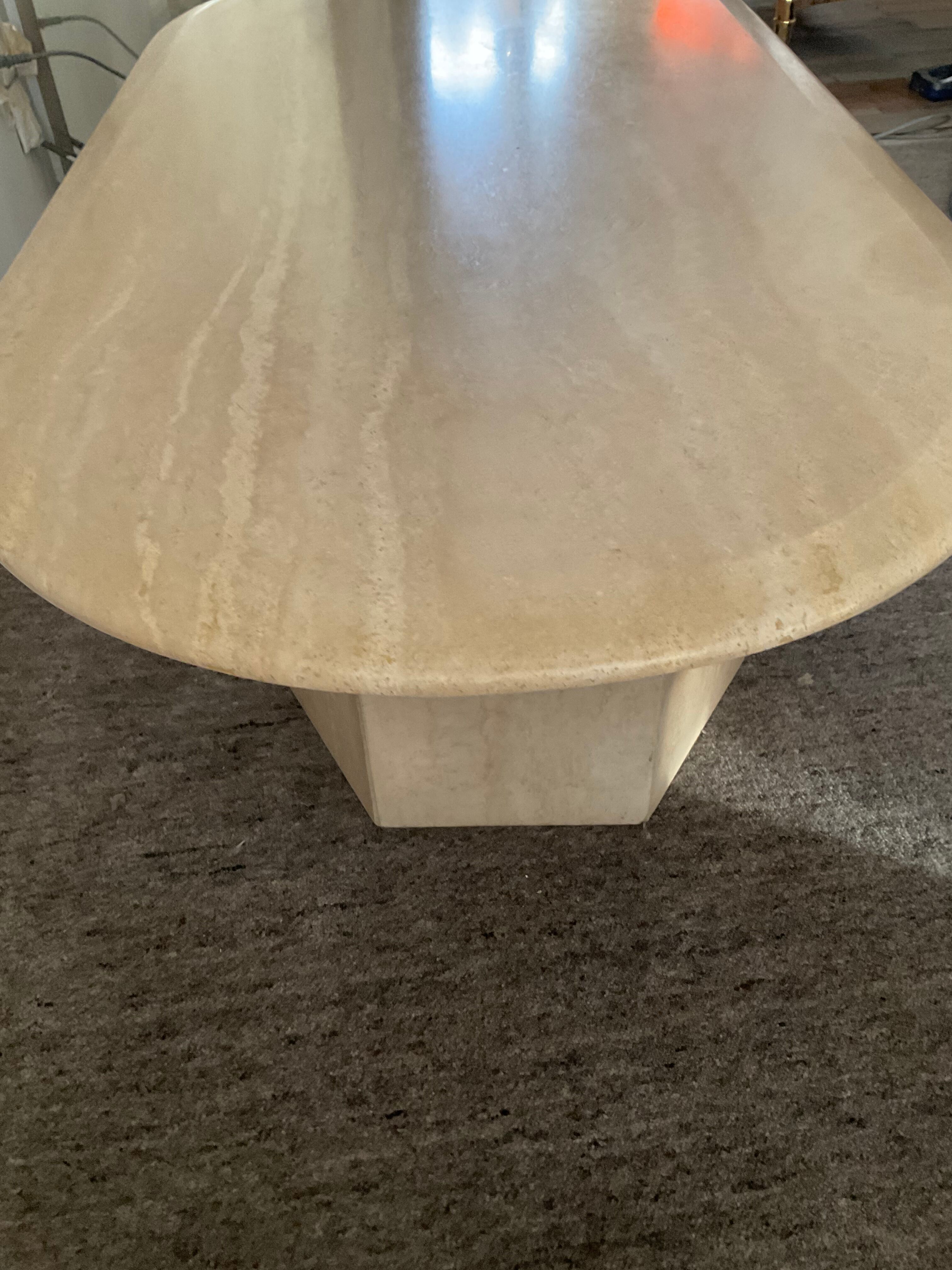 Travertine coffee table from the 70s