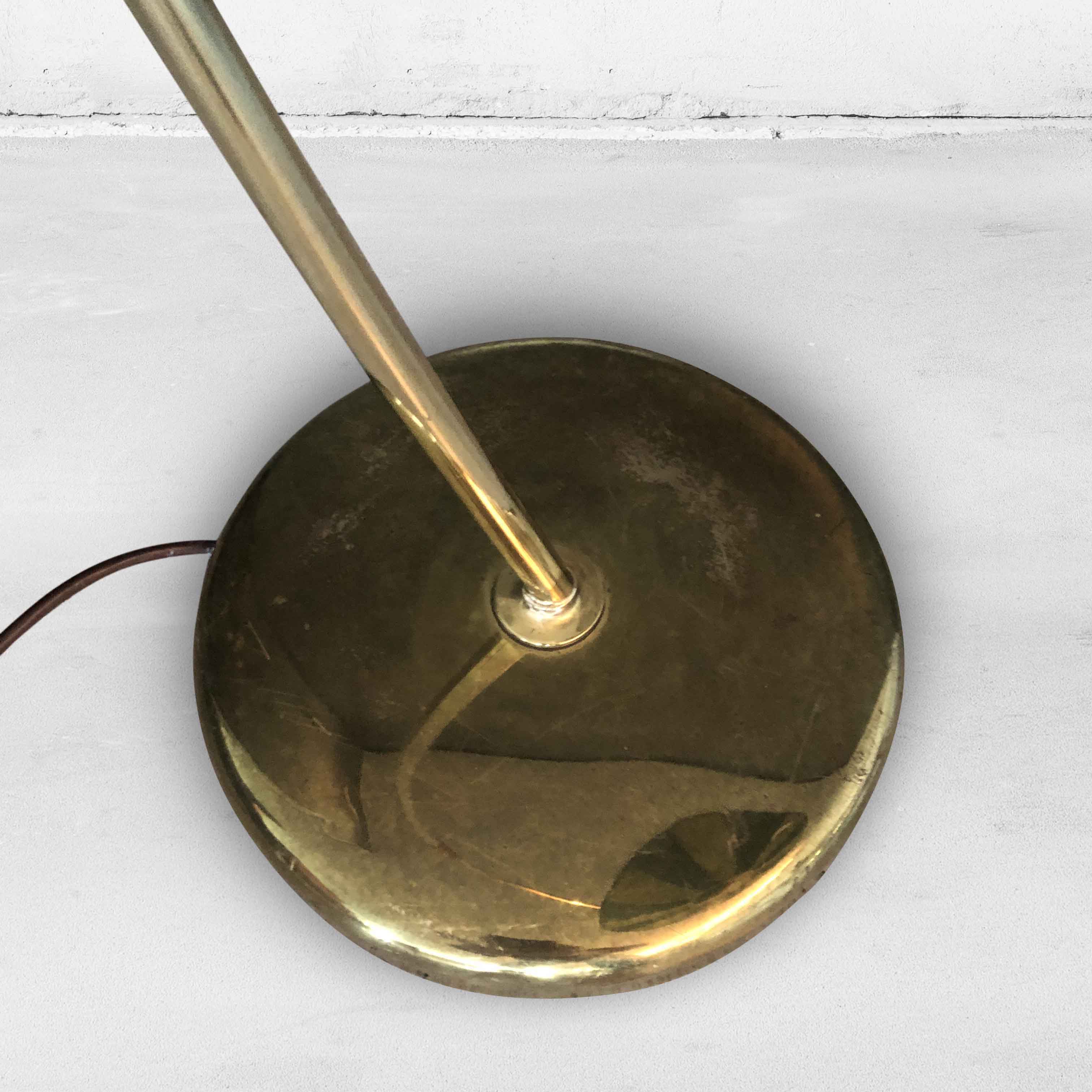 Mid-century floor lamp with pleated shade