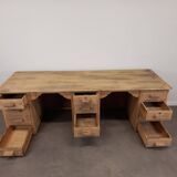 Double oak desk
