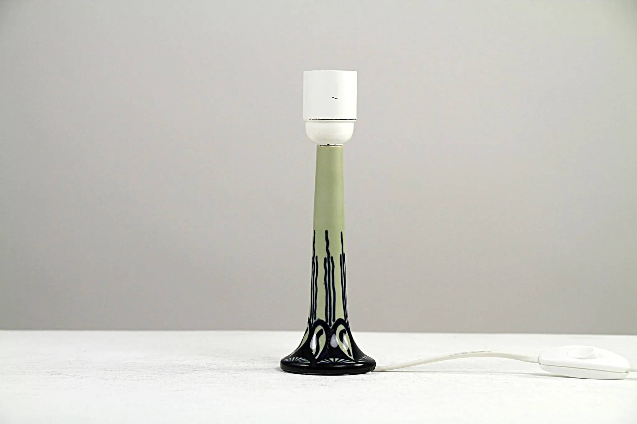 Art Nouveau Ceramic Table Lamp — Rörstrand, Sweden, circa 1910s/1920s