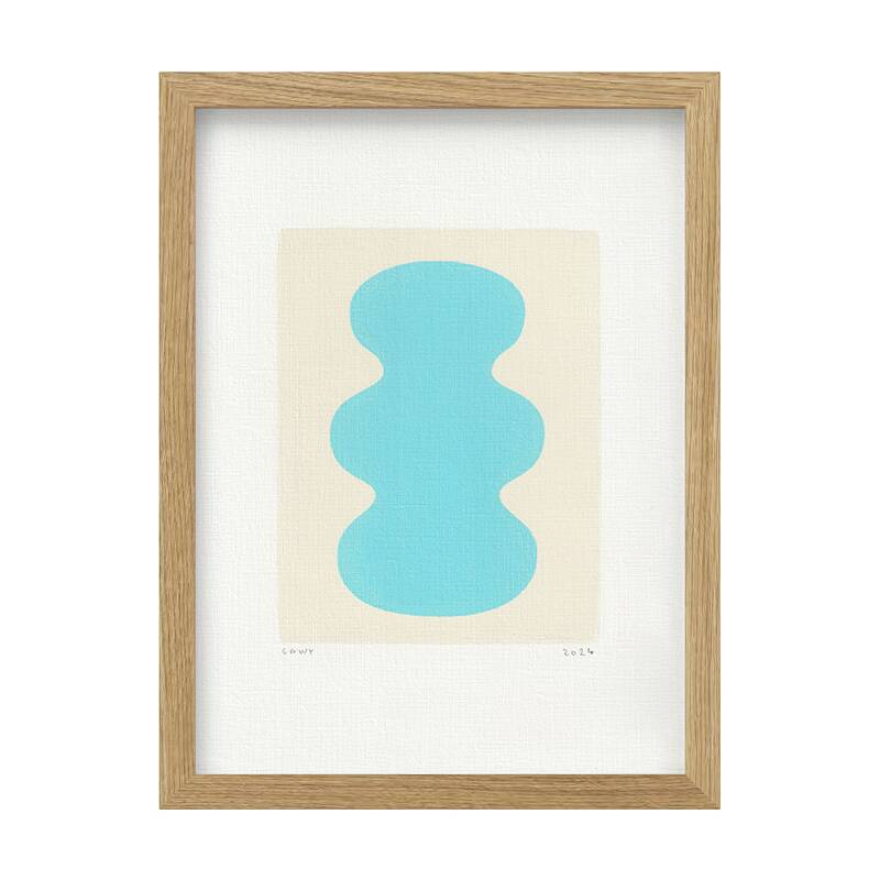 collection of 4 abstract paintings on paper signed Eawy