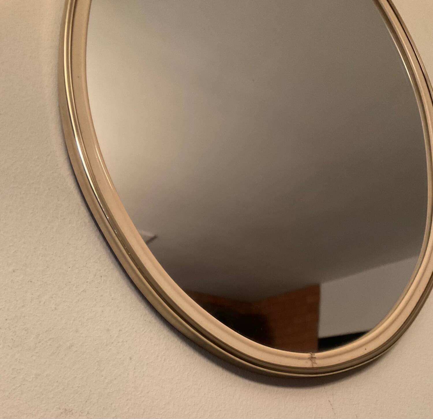 Miroir ovale forme libre des années 60-70