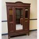 Armoire en bois sculpté, 2 miroirs, vers 1910