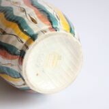 Colorful 1950s vase by Hubert Bequet, Belgium
