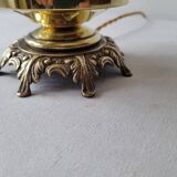 Brass and frosted glass lamp