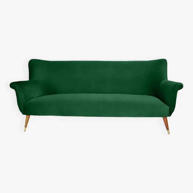 Sofa after renovation, 1960s, bottle green.