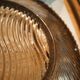 Art Deco cut or dish in smoked glass