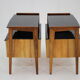 1960s pair of restored bedside tables, czechoslovakia
