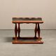 Poul Hundevad PH43 Guldhøj Stool in Teak and Black Leather, Denmark, 1960s