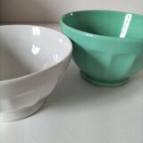 Vintage Faceted Farmhouse Bowl Duo