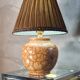 Lampe céramique style craquelé creme et ocre vernissé 37x26