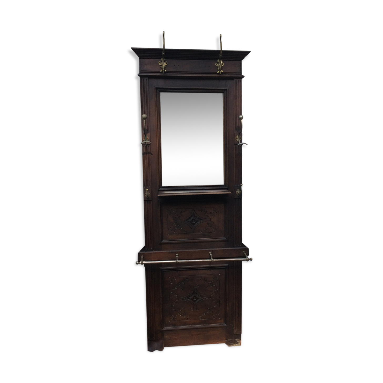 Door coat hat and door parapluise with ice