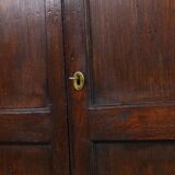 Charmant et intemporel meuble-commode ancien en chêne anglais du début du XIXe siècle, avec deux portes et une serrure fonctionnelle.