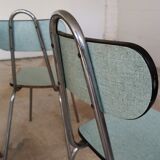 Set of 4 chairs in formica chrome