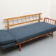 1950s daybed in cherrywood, fresh fabric, WK Furnitures