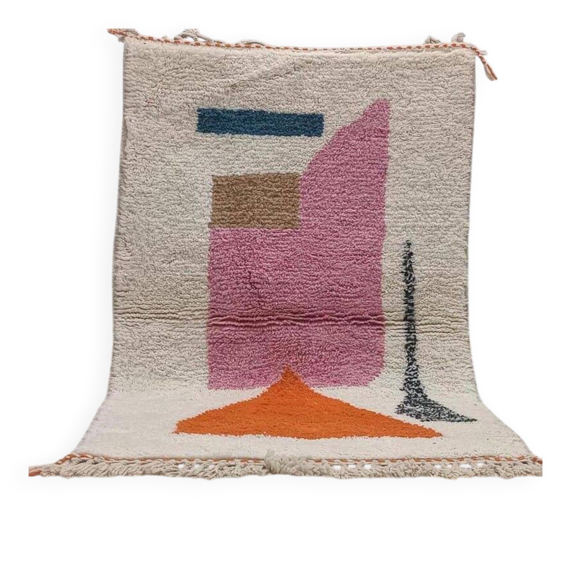 Handmade pure wool rug, size 140 x 260 cm.