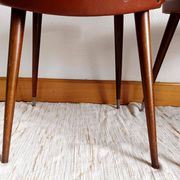 Pair of vintage vinyl chairs with splayed legs