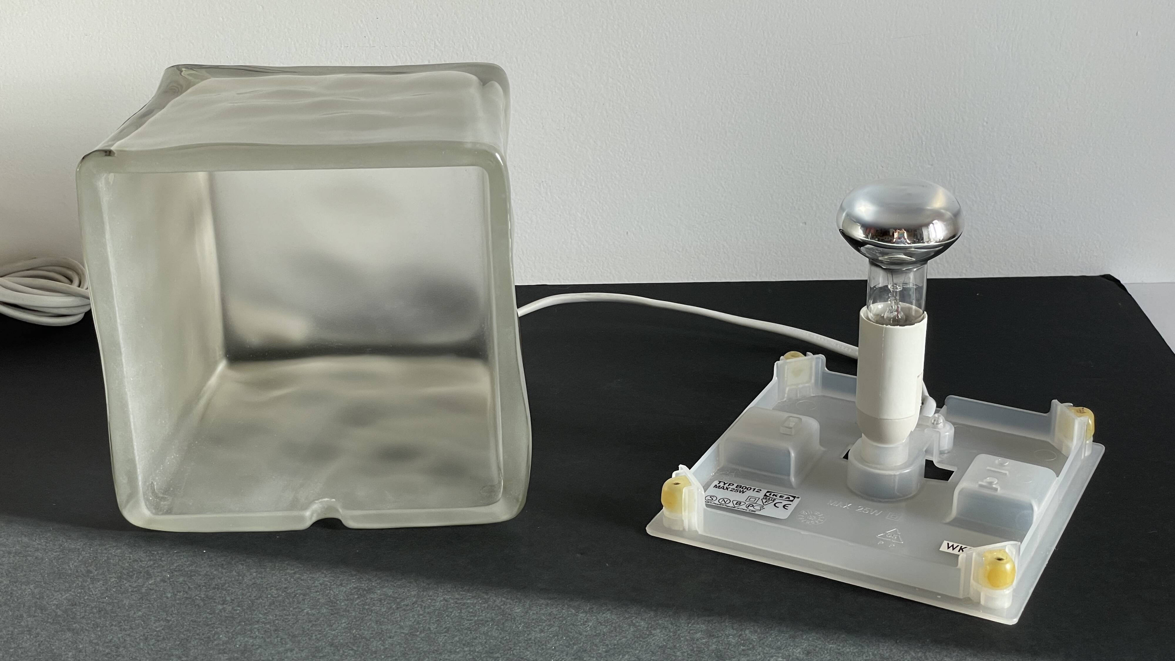 Vintage ikea glass mood lamp